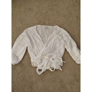 Cropped Peasant blouse